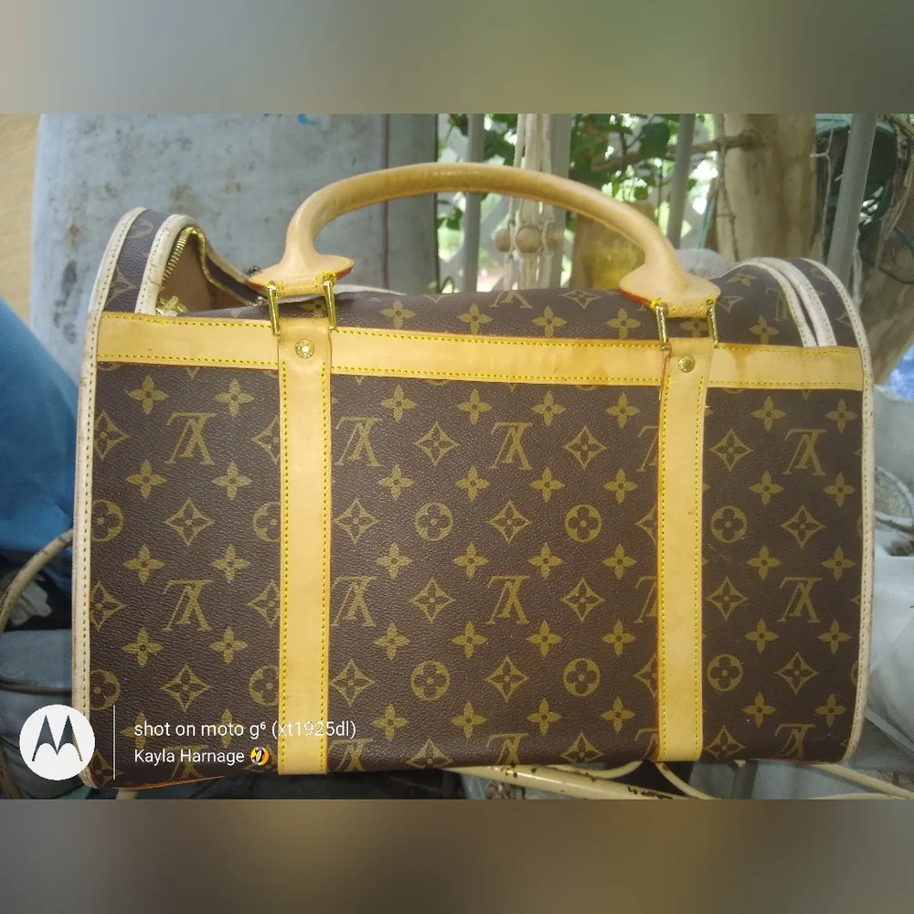 Louis Vuitton dog carrier travel Lv vacation luxury designer